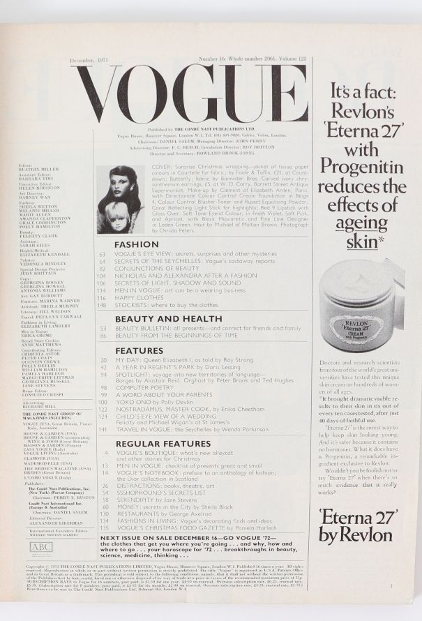 VOGUE UK 1971 Fall/Winter Set David Bailey - 7