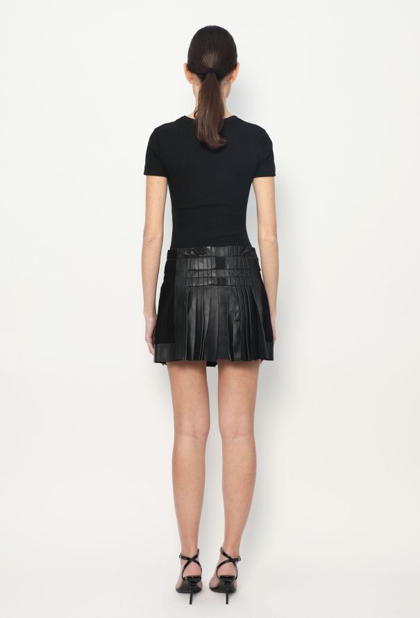 Balenciaga Campaign S/S 2010 Pleated Leather Skirt - 6