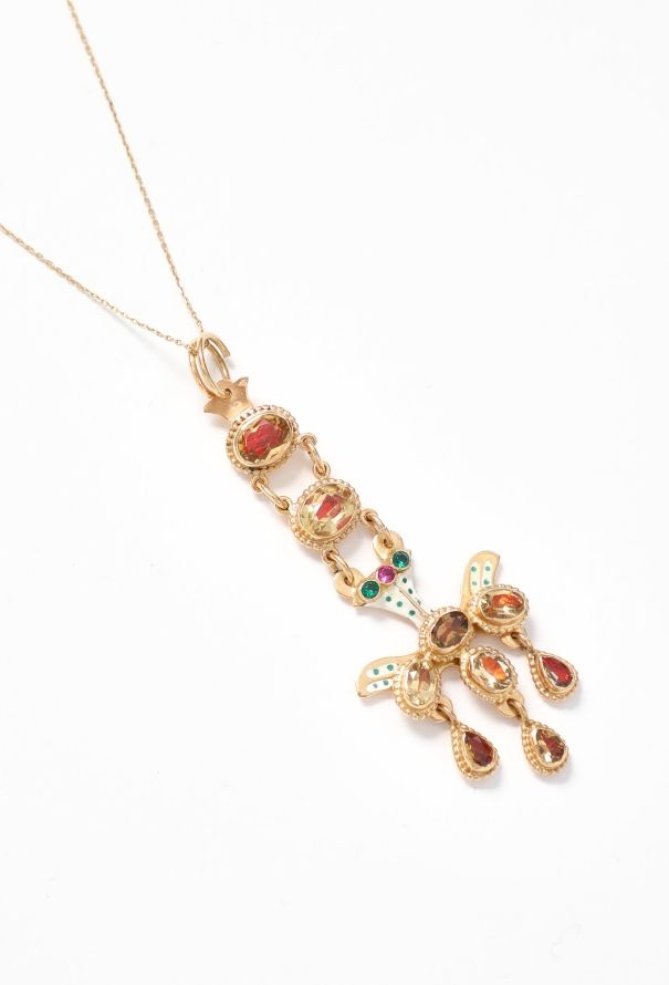 Vintage Fine Jewelry 18k Yellow Gold Holy Spirit of Aurillac Necklace - 5