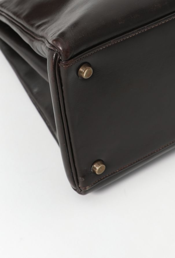 Hermès '70s Brown Box Kelly Retourné 35 - 9