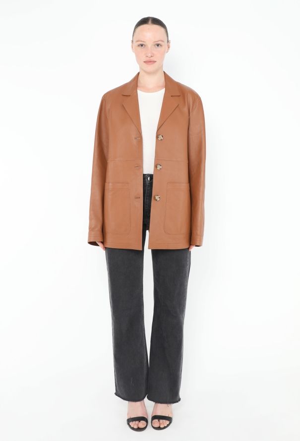 Toteme 2024 Lambskin Leather Jacket - 2