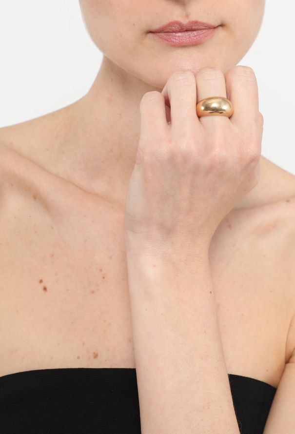 Vintage Fine Jewelry '80s Yellow Gold Dome Ring - 4