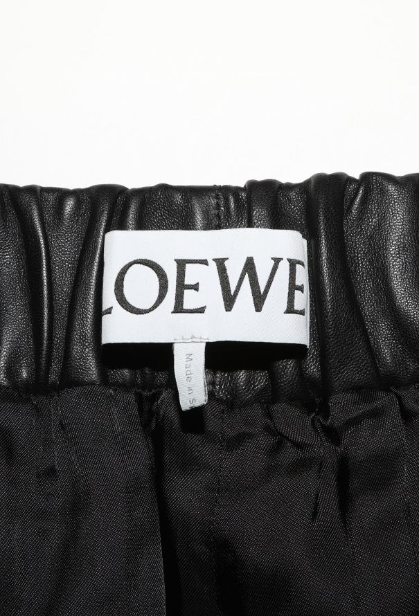 Loewe F/W 2019 Wide-Leg Lambskin Trousers - 6