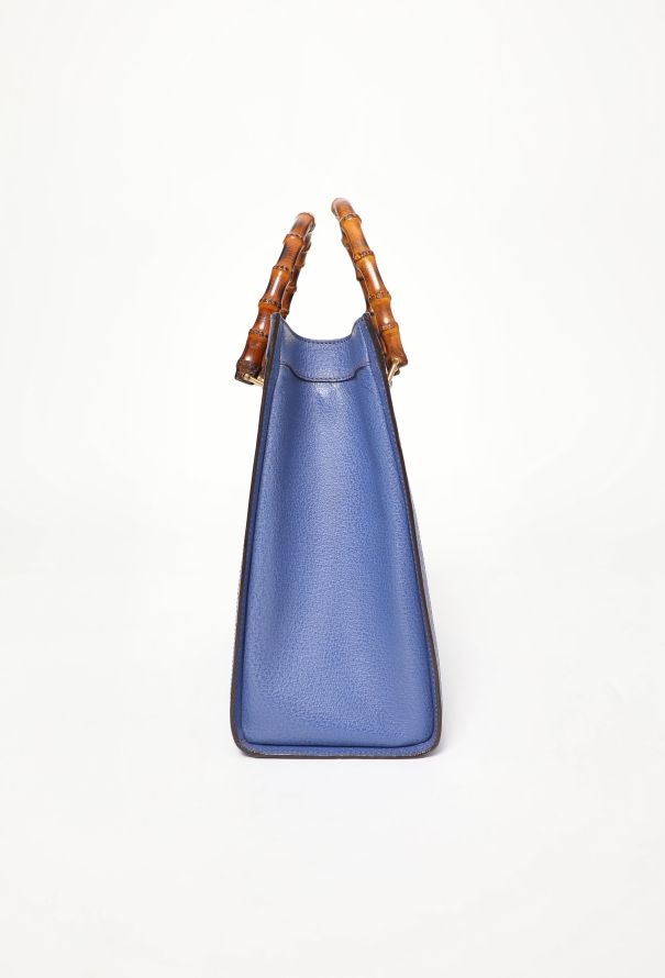 Gucci Blue Diana Bamboo Tote Bag - 5