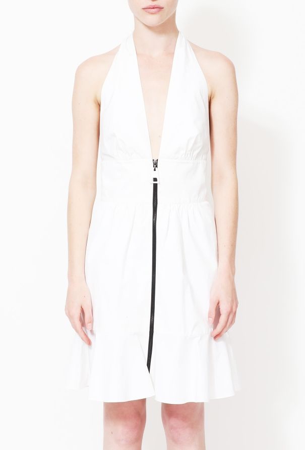 Louis Vuitton 2014 Contrast Zip Halter Dress - 2