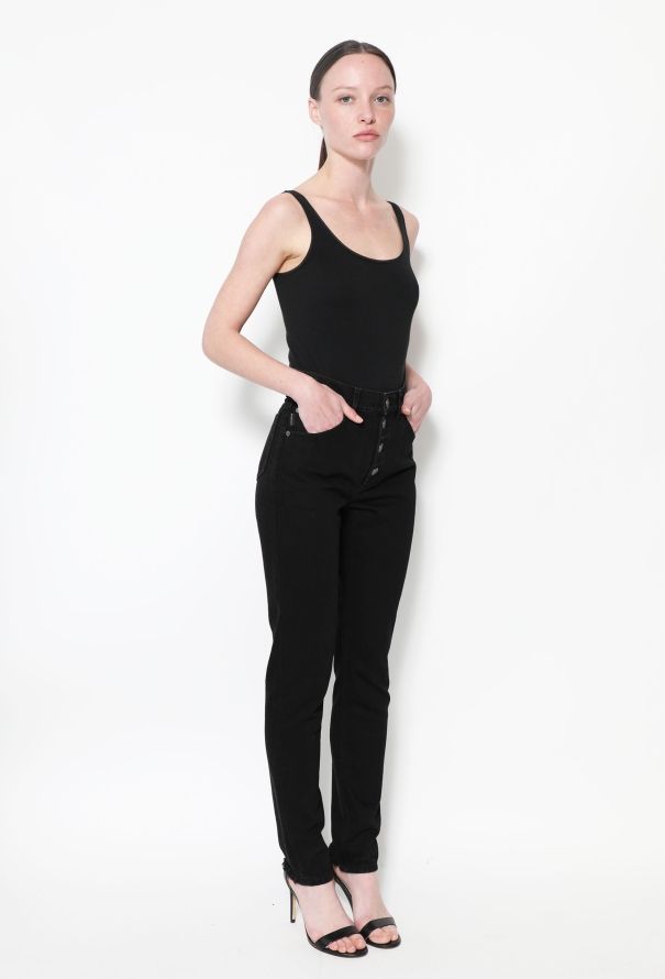 Balenciaga High-Waisted Buttonfly Jeans - 3