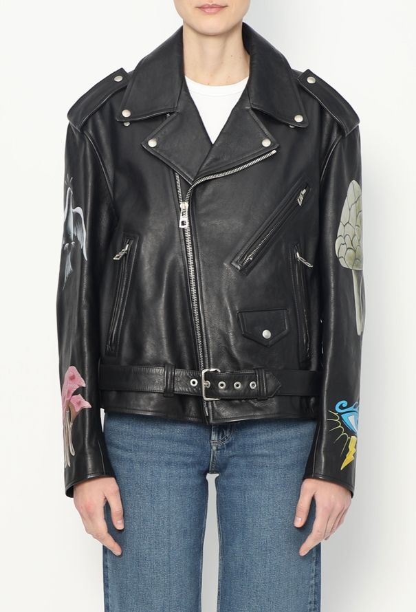 Loewe F/W 2016 Painted Biker Jacket - 4