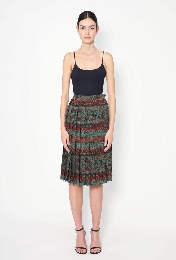 Saint Laurent F/W 1983 Mosaic Pleated Skirt - 3
