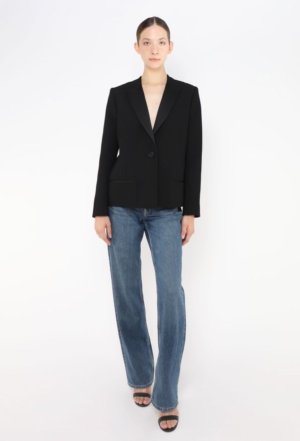 Balenciaga Classic Piqué Smoking Blazer - 4