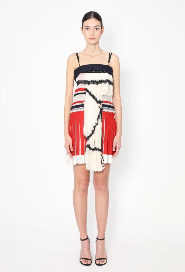 Balenciaga F/W 2007 Tiered Silk Bustier Dress - 1