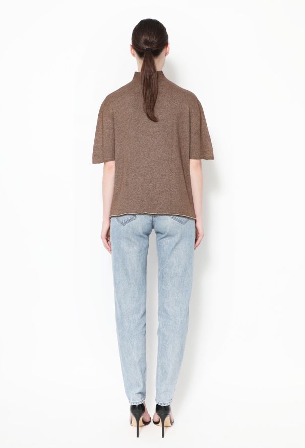 Chanel F/W 1998 Cashmere Pearl Trim Top - 4