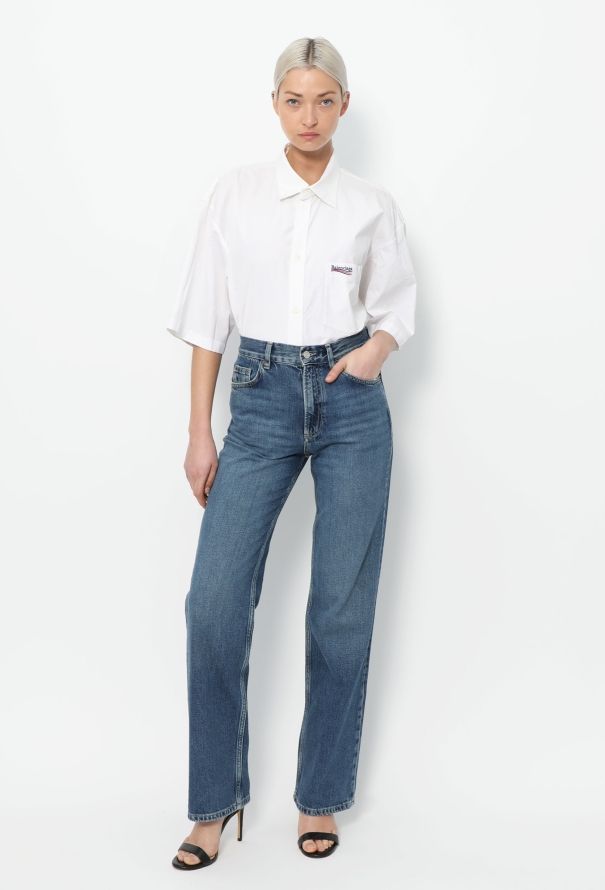 Balenciaga Cotton Embroidered Logo Shirt - 2