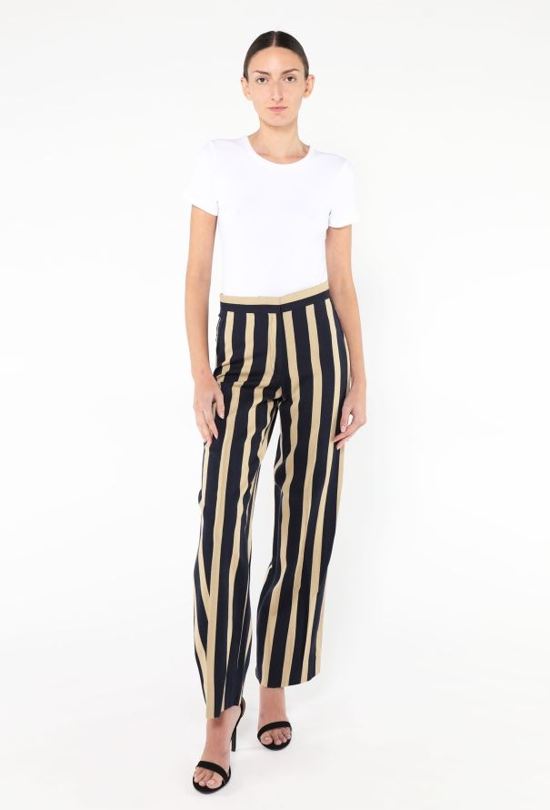 Dries Van Noten 2023 Striped Crêpe Trousers - 1