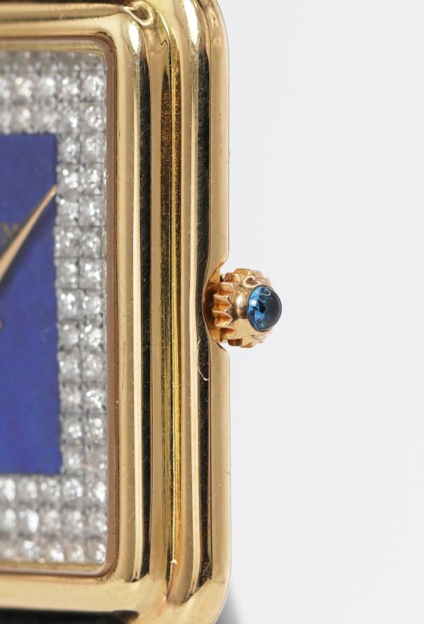 Corum 1970s 18k Yellow Gold, Diamond & Lapis Lazuli Watch - 3