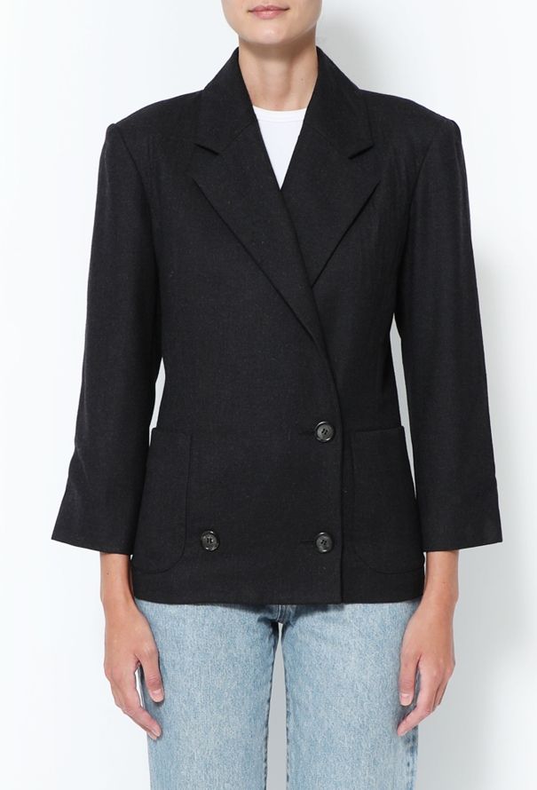 Saint Laurent Vintage Wool Twill Blazer - 2