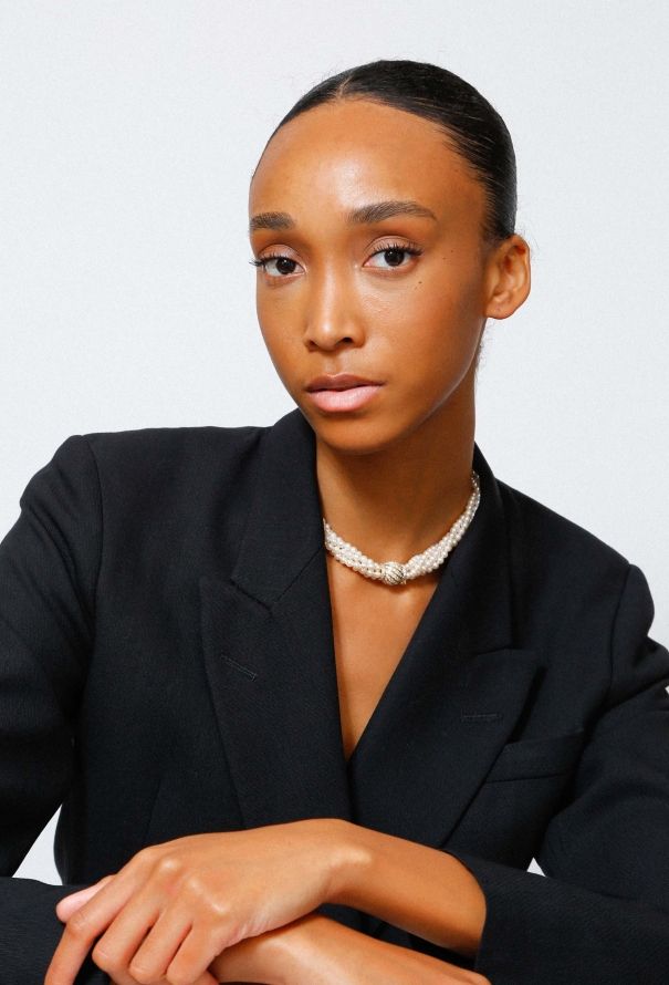 Vintage Fine Jewelry Mathon 18K Gold, Cultured Pearl and Diamond Necklace - 4