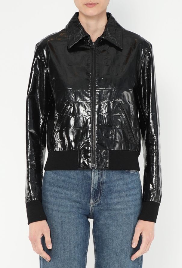 Céline 2023 Patent Embossed Bomber Jacket - 1