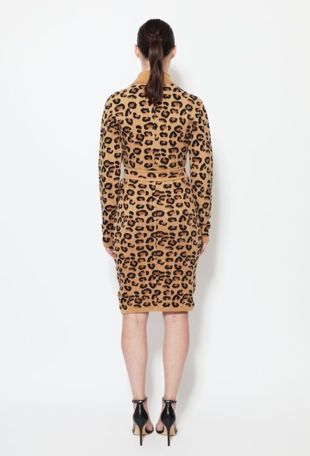 Alaïa F/W 1991 Leopard Knit Bouclé Skirt - 3