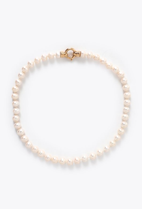 Vintage Fine Jewelry 18k Yellow Gold & Cultured Pearl Choker Necklace - 1