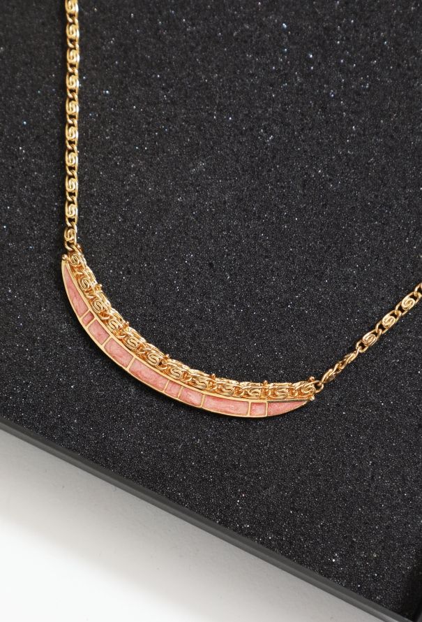 Balenciaga Vintage Enamel Spiral Necklace - 5