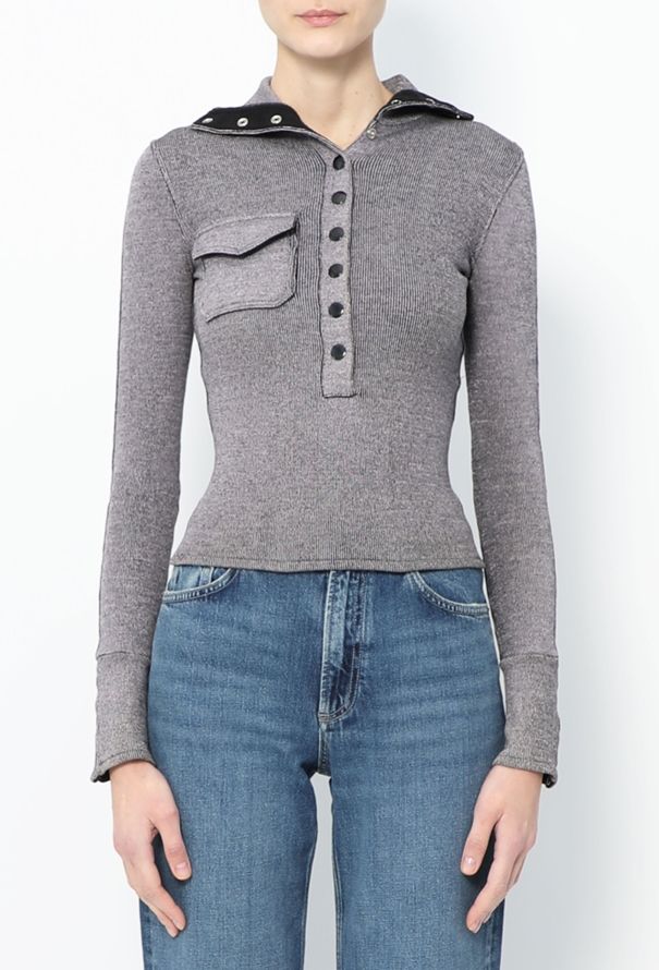 Balenciaga F/W 2003 Ribbed Turtleneck Top - 1