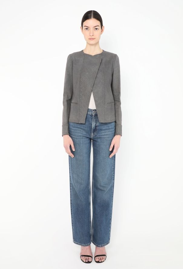 Chanel 2005 Quilted Iridescent Denim Jacket - 2