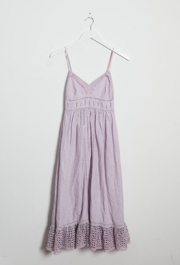 Balenciaga 2004 Flared Eyelet Dress - 9