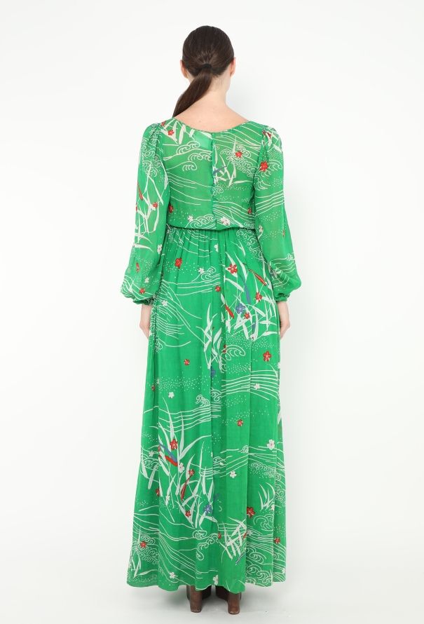 Hanae Mori '80s Cotton Maxi Dress - 4