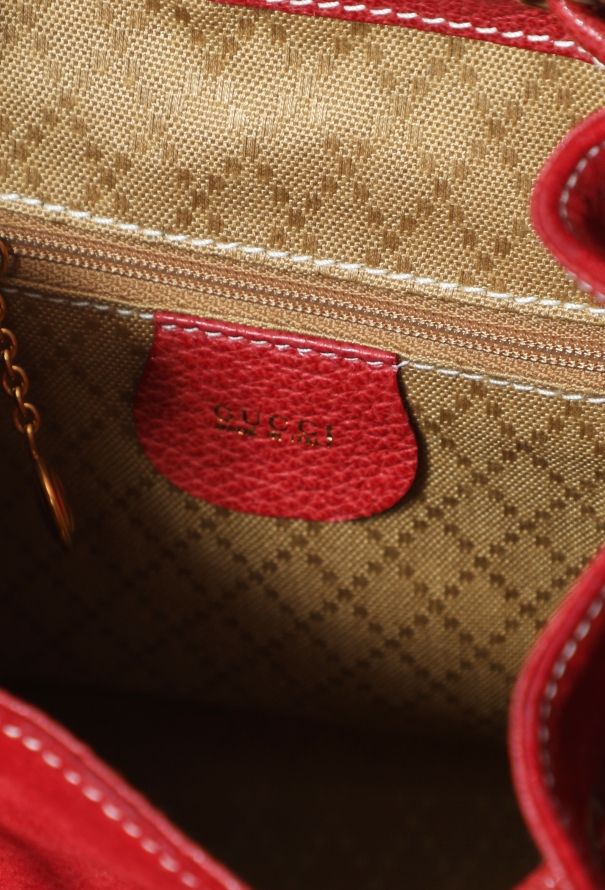 Gucci '90s Suede Bamboo Backpack - 12