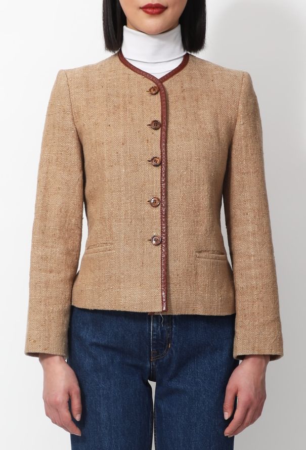 Leather Trim Jacket - 1