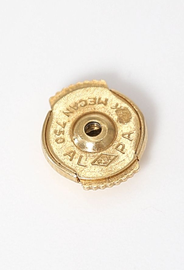 Modern Fine Jewelry 18k Yellow Gold, Fossilised Palm & Emerald Earrings - 4