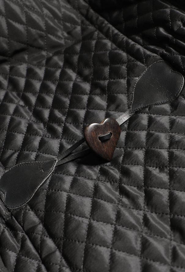 Saint Laurent 1993 Quilted Fur Trim Toogle Coat - 9