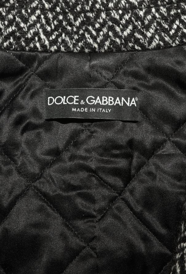 Dolce & Gabbana 2020 Chevron Wool Coat - 5