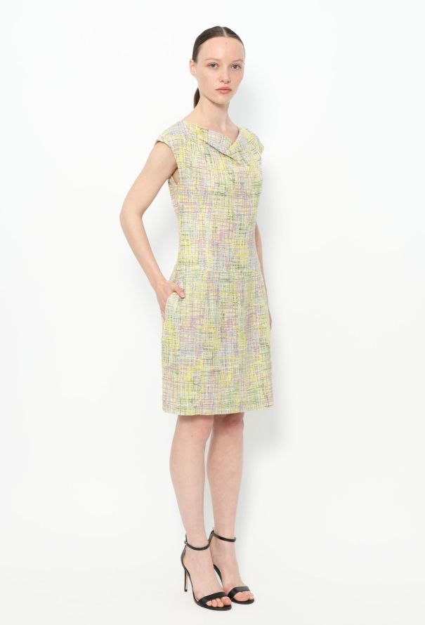 Chanel S/S 1998 Multicolor Tweed Dress - 4