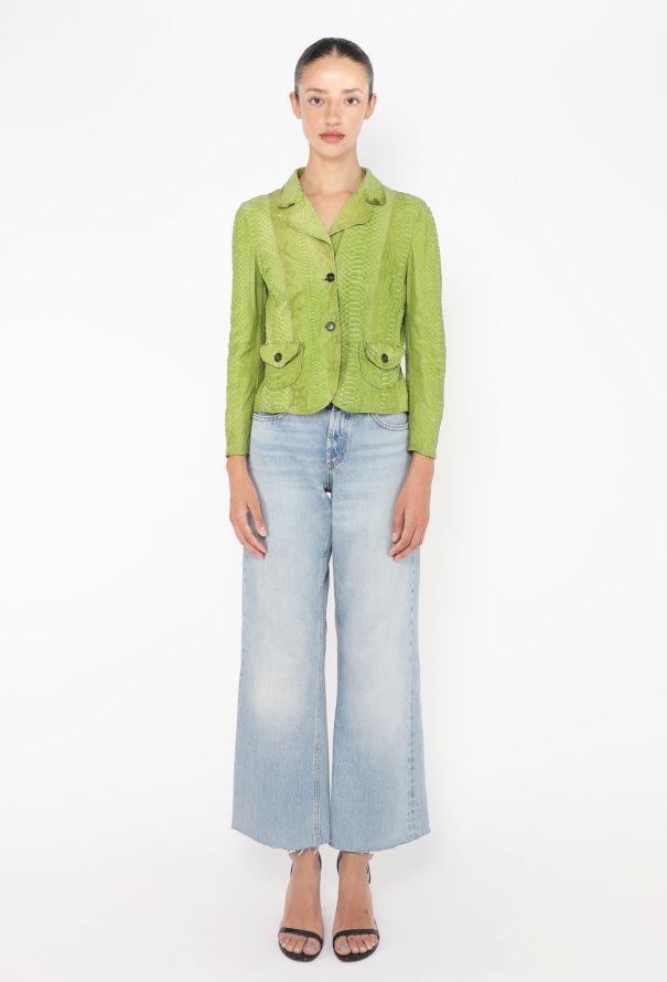 Prada 2004 Cropped Python Jacket - 4