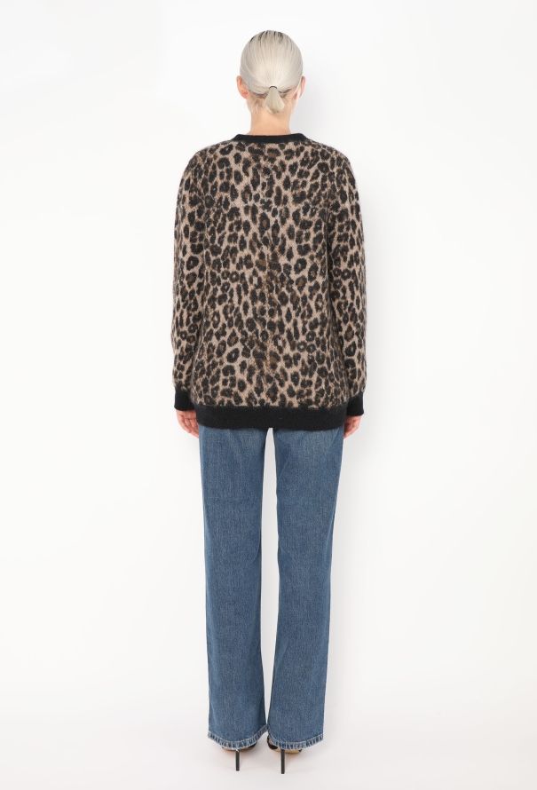 Céline 2021 Leopard Mohair Cardigan - 4