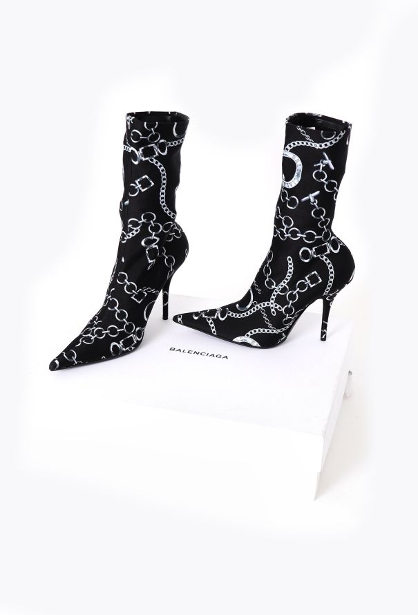Balenciaga 2017 Chainlink Knife Sock Boots - 2