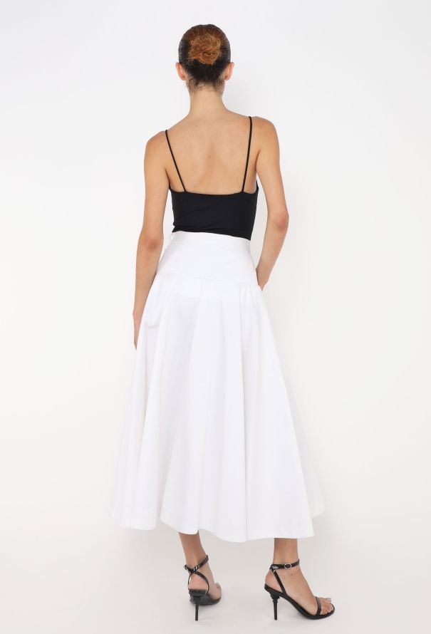 Saint Laurent Vintage Flared Cotton Skirt - 5