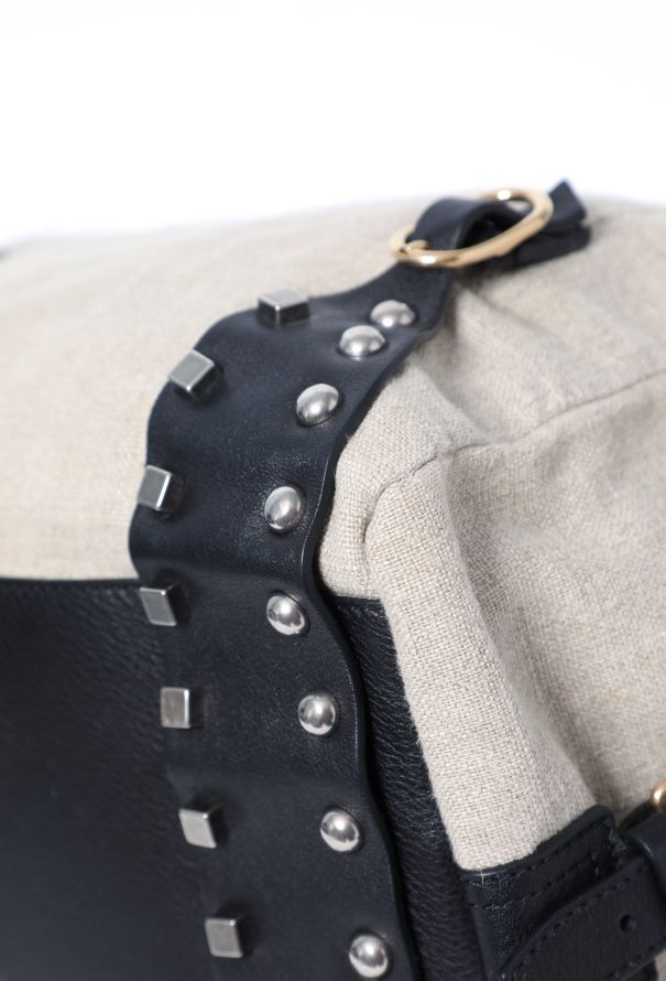 Céline Studded Canvas Boston Bag - 6