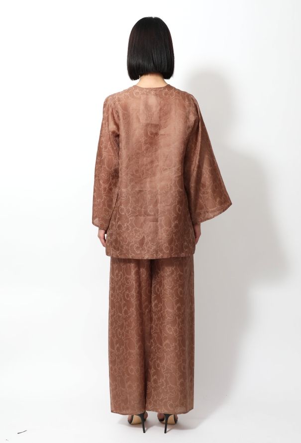 Oscar De La Renta Paisley Print Silk Ensemble - 5