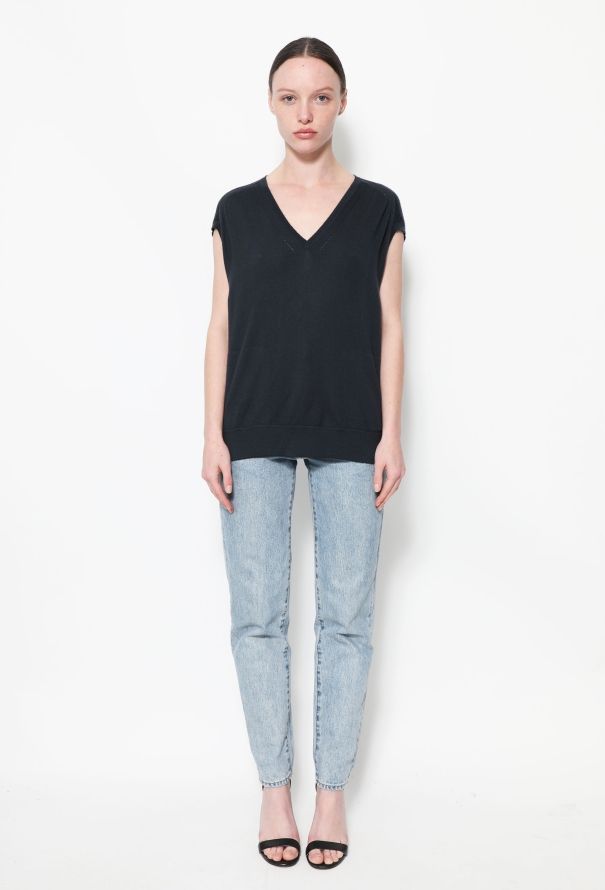 Hermès Cashmere V-Neck Top - 2