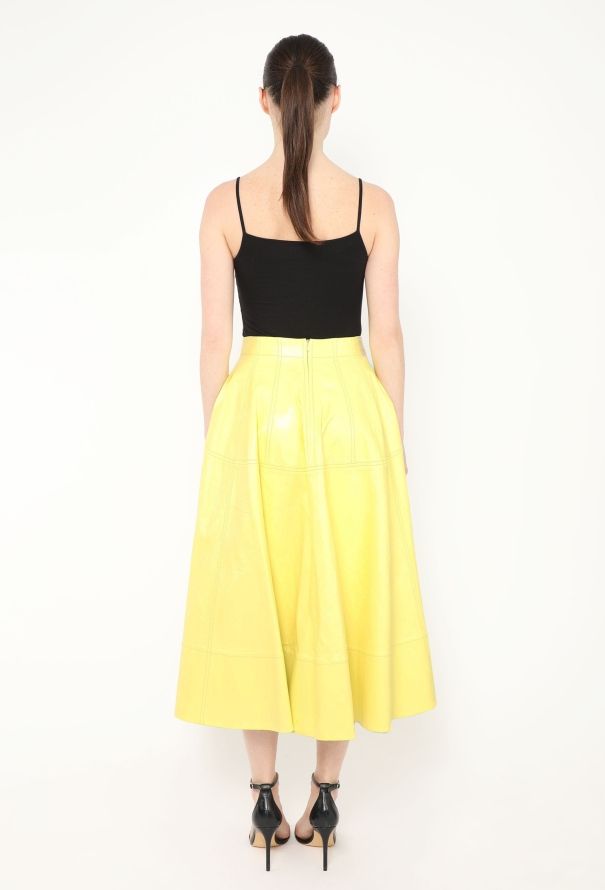 Bottega Veneta F/W 2022 Flared Leather Skirt - 5