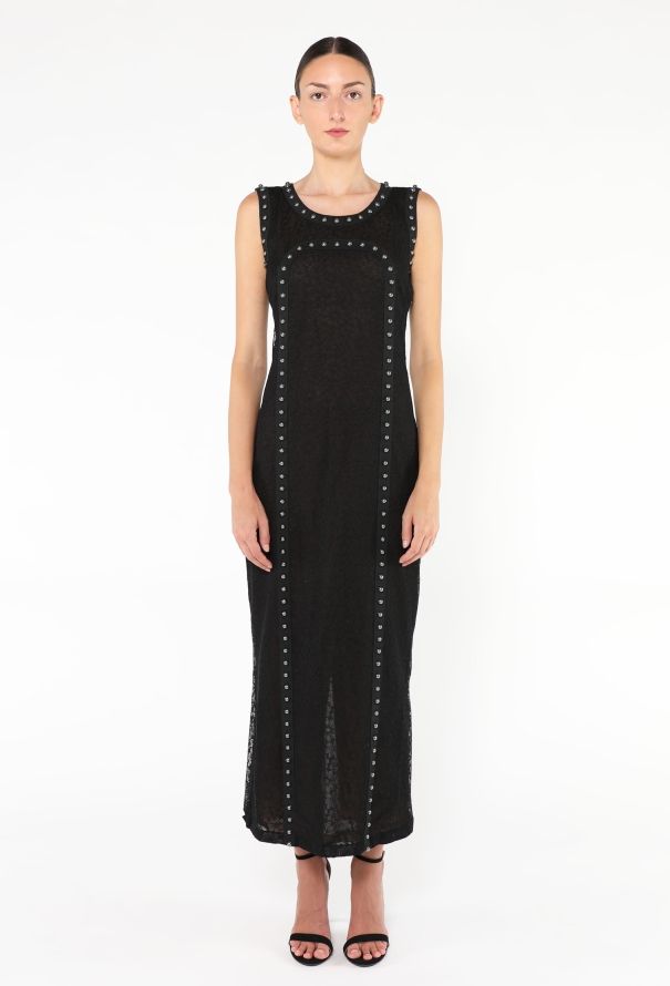 Chanel 2013 Lace Studded Trim Dress - 4