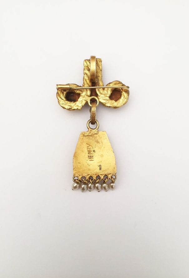 Pearl Cross Brooch - 2