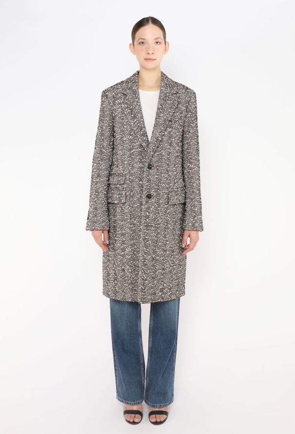Bottega Veneta Pre-Fall 2021 Bouclé Chevron Coat - 1