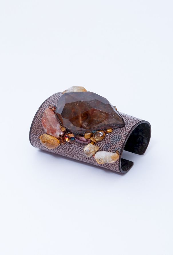 Exquisite Vintage Stingray Amber Cuff - 5