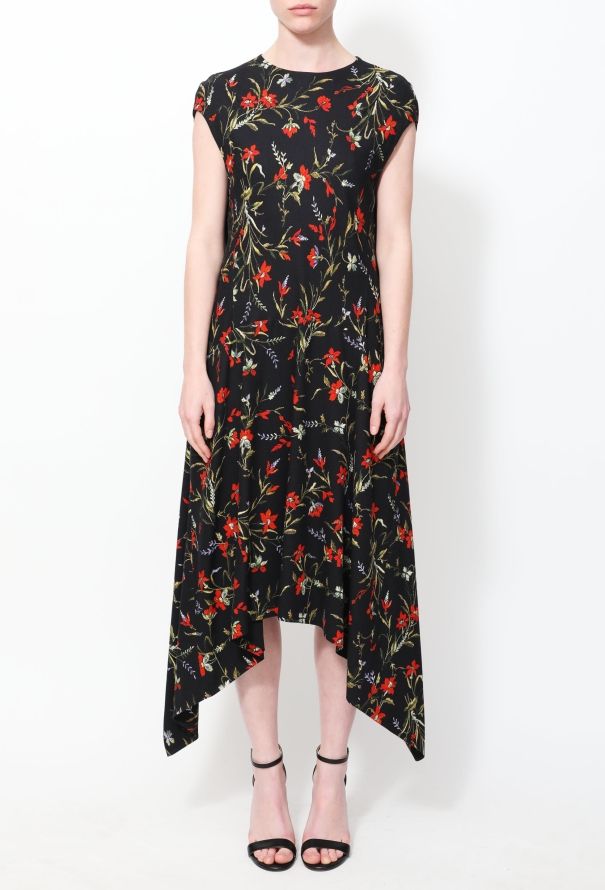 Balenciaga Pre-Fall 2016 Floral Asymmetrical Dress - 3