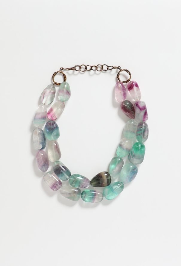Fluorite Stone Choker Necklace - 2