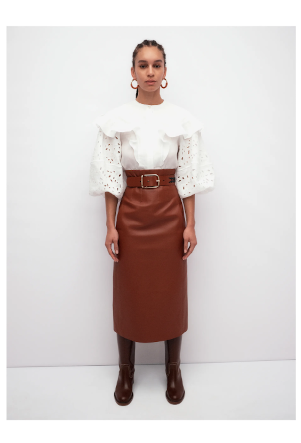 Chloé Pre-Fall 2022 Linen Eyelet Blouse - 2