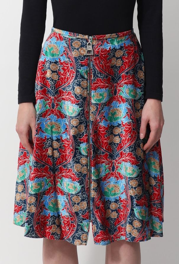 Louis Vuitton 2015 Floral Velvet Skirt - 3